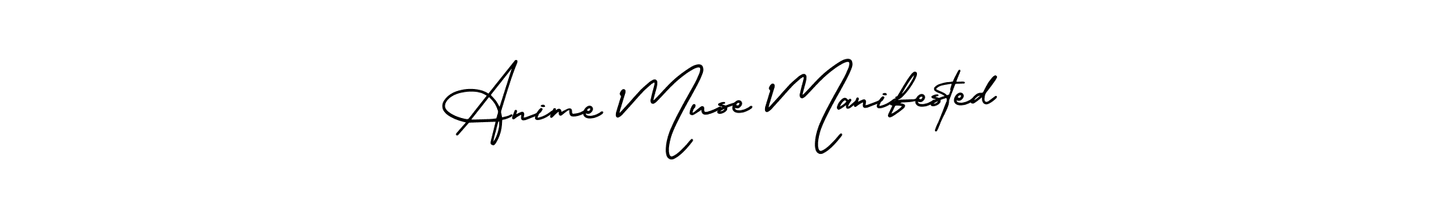 if you are searching for the best signature style for your name Anime Muse Manifested. so please give up your signature search. here we have designed multiple signature styles  using AmerikaSignatureDemo-Regular. Anime Muse Manifested signature style 3 images and pictures png