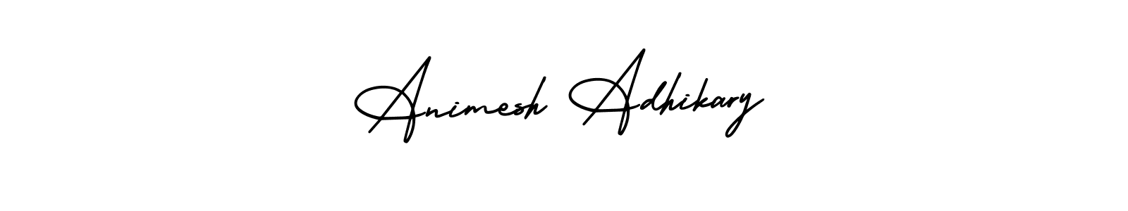 Use a signature maker to create a handwritten signature online. With this signature software, you can design (AmerikaSignatureDemo-Regular) your own signature for name Animesh Adhikary. Animesh Adhikary signature style 3 images and pictures png