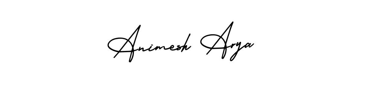 Make a beautiful signature design for name Animesh Arya. With this signature (AmerikaSignatureDemo-Regular) style, you can create a handwritten signature for free. Animesh Arya signature style 3 images and pictures png