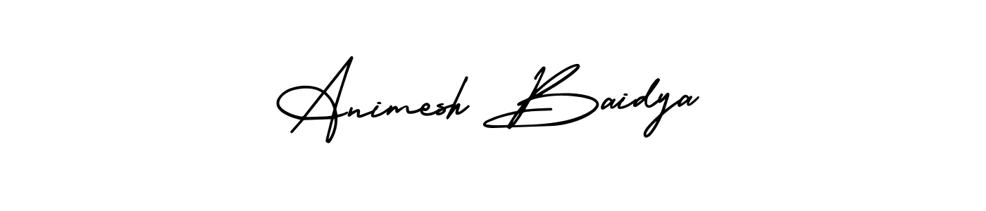 Make a beautiful signature design for name Animesh Baidya. With this signature (AmerikaSignatureDemo-Regular) style, you can create a handwritten signature for free. Animesh Baidya signature style 3 images and pictures png