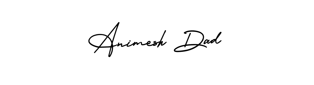 The best way (AmerikaSignatureDemo-Regular) to make a short signature is to pick only two or three words in your name. The name Animesh Dad include a total of six letters. For converting this name. Animesh Dad signature style 3 images and pictures png
