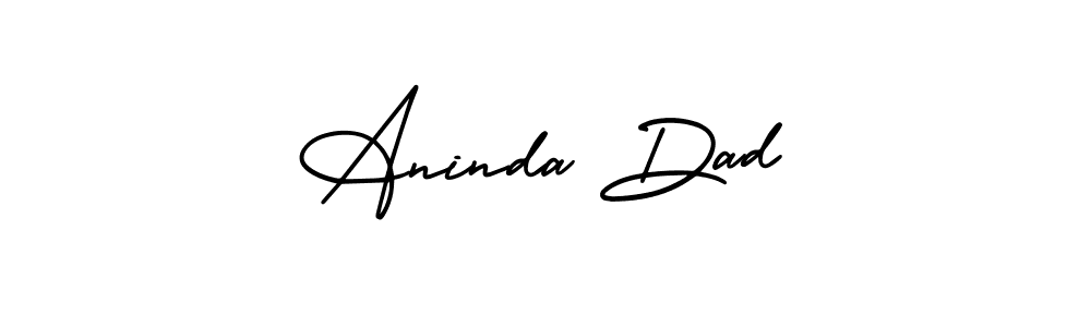 How to make Aninda Dad signature? AmerikaSignatureDemo-Regular is a professional autograph style. Create handwritten signature for Aninda Dad name. Aninda Dad signature style 3 images and pictures png