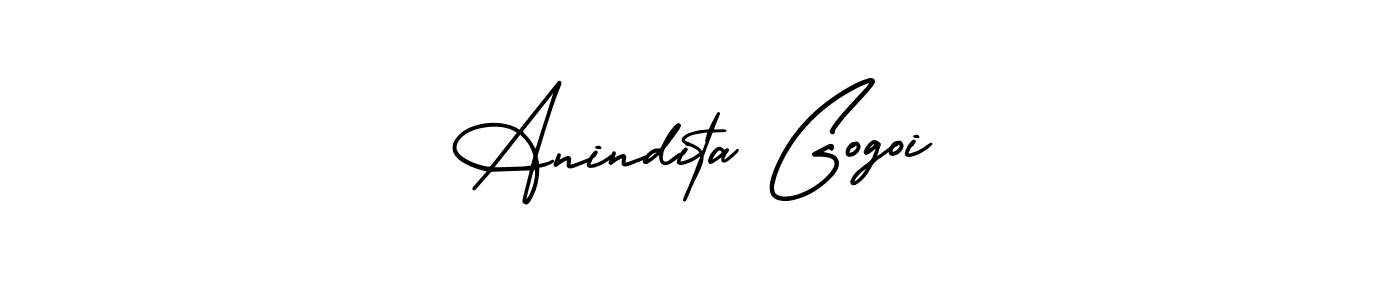 Make a beautiful signature design for name Anindita Gogoi. With this signature (AmerikaSignatureDemo-Regular) style, you can create a handwritten signature for free. Anindita Gogoi signature style 3 images and pictures png