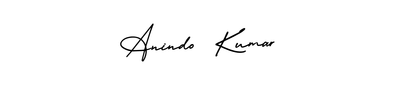How to make Anindo  Kumar name signature. Use AmerikaSignatureDemo-Regular style for creating short signs online. This is the latest handwritten sign. Anindo  Kumar signature style 3 images and pictures png