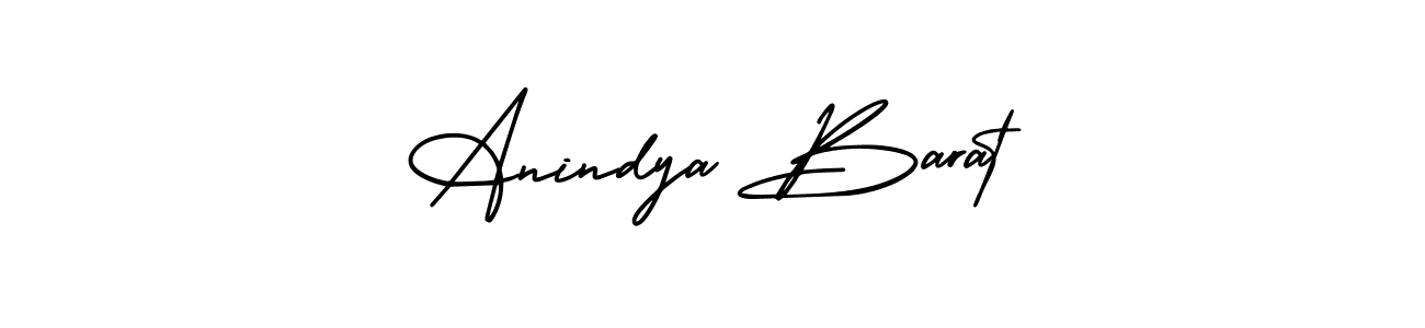How to make Anindya Barat name signature. Use AmerikaSignatureDemo-Regular style for creating short signs online. This is the latest handwritten sign. Anindya Barat signature style 3 images and pictures png