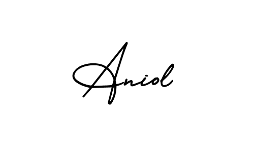 Create a beautiful signature design for name Aniol. With this signature (AmerikaSignatureDemo-Regular) fonts, you can make a handwritten signature for free. Aniol signature style 3 images and pictures png