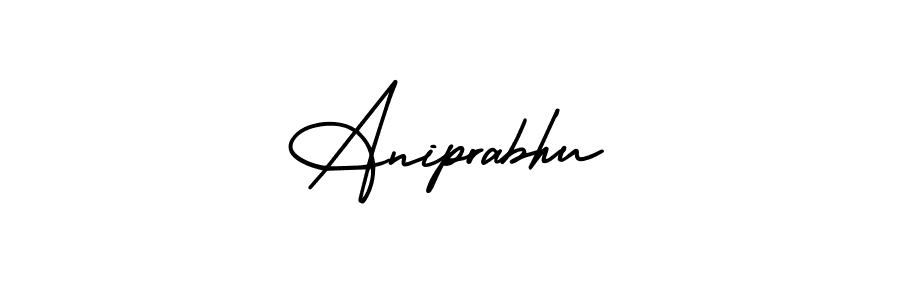 Use a signature maker to create a handwritten signature online. With this signature software, you can design (AmerikaSignatureDemo-Regular) your own signature for name Aniprabhu. Aniprabhu signature style 3 images and pictures png