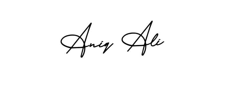 Make a short Aniq Ali signature style. Manage your documents anywhere anytime using AmerikaSignatureDemo-Regular. Create and add eSignatures, submit forms, share and send files easily. Aniq Ali signature style 3 images and pictures png