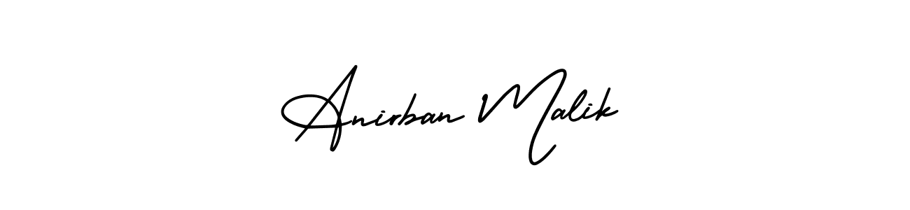 It looks lik you need a new signature style for name Anirban Malik. Design unique handwritten (AmerikaSignatureDemo-Regular) signature with our free signature maker in just a few clicks. Anirban Malik signature style 3 images and pictures png