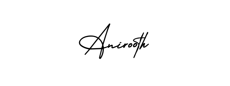 Use a signature maker to create a handwritten signature online. With this signature software, you can design (AmerikaSignatureDemo-Regular) your own signature for name Anirooth. Anirooth signature style 3 images and pictures png