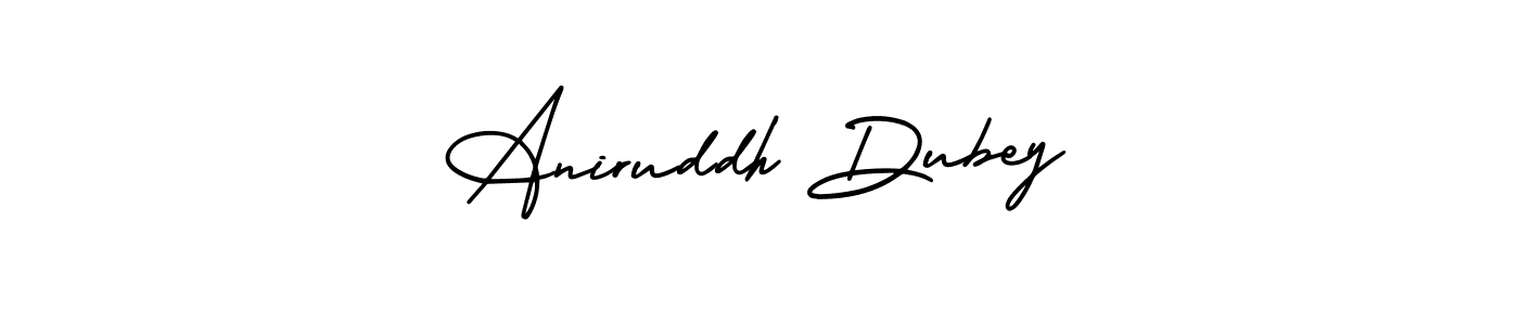 You should practise on your own different ways (AmerikaSignatureDemo-Regular) to write your name (Aniruddh Dubey) in signature. don't let someone else do it for you. Aniruddh Dubey signature style 3 images and pictures png