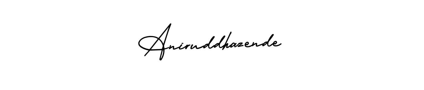Also You can easily find your signature by using the search form. We will create Aniruddhazende name handwritten signature images for you free of cost using AmerikaSignatureDemo-Regular sign style. Aniruddhazende signature style 3 images and pictures png