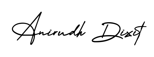 Give your name Anirudh Dixit an exquisite flair with the AmerikaSignatureDemo-Regular script font. Ideal for contracts, resumes, and formal letterheads. Anirudh Dixit signature style 3 images and pictures png