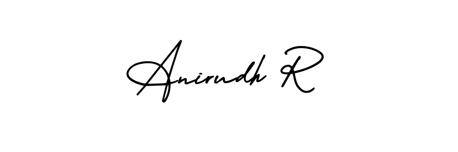 Make a beautiful signature design for name Anirudh R. With this signature (AmerikaSignatureDemo-Regular) style, you can create a handwritten signature for free. Anirudh R signature style 3 images and pictures png