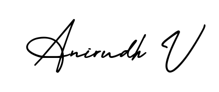 Build your personal autograph collection for name Anirudh V with AmerikaSignatureDemo-Regular design. Browse, select, and save your favorites. Anirudh V signature style 3 images and pictures png