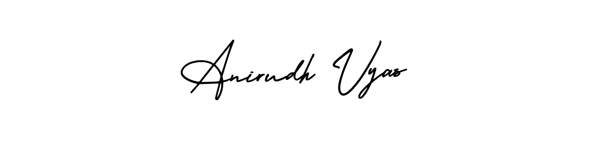 Anirudh Vyas stylish signature style. Best Handwritten Sign (AmerikaSignatureDemo-Regular) for my name. Handwritten Signature Collection Ideas for my name Anirudh Vyas. Anirudh Vyas signature style 3 images and pictures png