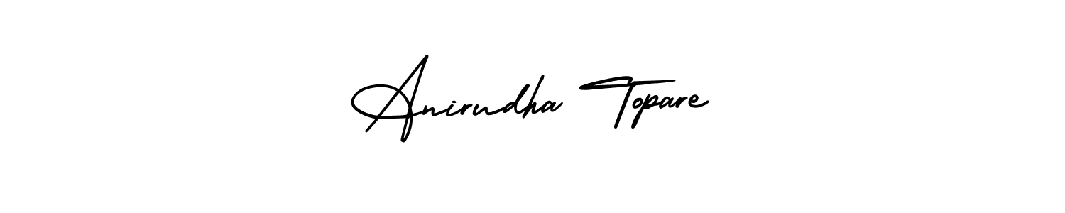 How to make Anirudha Topare name signature. Use AmerikaSignatureDemo-Regular style for creating short signs online. This is the latest handwritten sign. Anirudha Topare signature style 3 images and pictures png