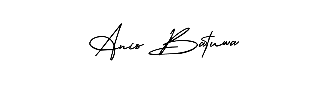 How to make Anis Batuwa name signature. Use AmerikaSignatureDemo-Regular style for creating short signs online. This is the latest handwritten sign. Anis Batuwa signature style 3 images and pictures png