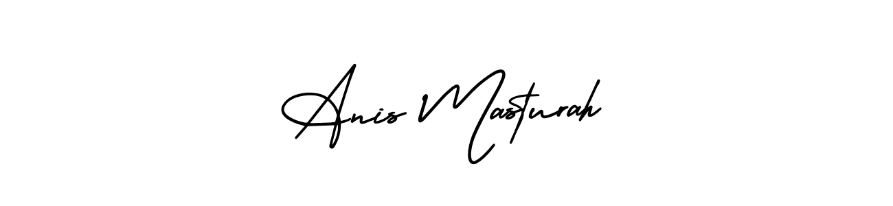 if you are searching for the best signature style for your name Anis Masturah. so please give up your signature search. here we have designed multiple signature styles  using AmerikaSignatureDemo-Regular. Anis Masturah signature style 3 images and pictures png