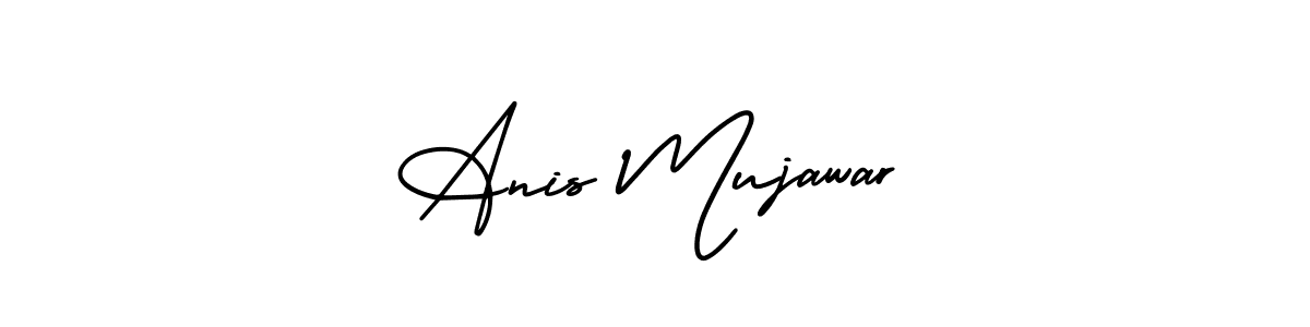 You should practise on your own different ways (AmerikaSignatureDemo-Regular) to write your name (Anis Mujawar) in signature. don't let someone else do it for you. Anis Mujawar signature style 3 images and pictures png