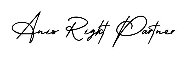 Build your personal autograph collection for name Anis Right Partner with AmerikaSignatureDemo-Regular design. Browse, select, and save your favorites. Anis Right Partner signature style 3 images and pictures png