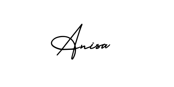 It looks lik you need a new signature style for name Anisa . Design unique handwritten (AmerikaSignatureDemo-Regular) signature with our free signature maker in just a few clicks. Anisa  signature style 3 images and pictures png