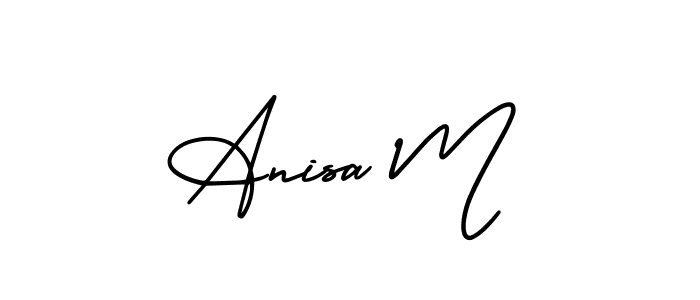 Best and Professional Signature Style for Anisa M. AmerikaSignatureDemo-Regular Best Signature Style Collection. Anisa M signature style 3 images and pictures png