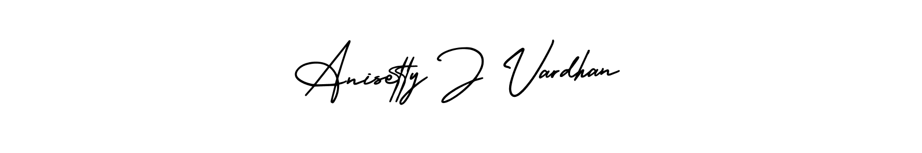 AmerikaSignatureDemo-Regular is a professional signature style that is perfect for those who want to add a touch of class to their signature. It is also a great choice for those who want to make their signature more unique. Get Anisetty J Vardhan name to fancy signature for free. Anisetty J Vardhan signature style 3 images and pictures png