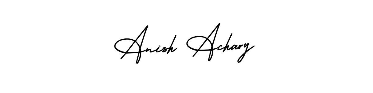 Check out images of Autograph of Anish Achary name. Actor Anish Achary Signature Style. AmerikaSignatureDemo-Regular is a professional sign style online. Anish Achary signature style 3 images and pictures png