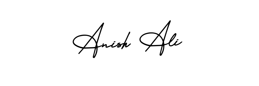 Similarly AmerikaSignatureDemo-Regular is the best handwritten signature design. Signature creator online .You can use it as an online autograph creator for name Anish Ali. Anish Ali signature style 3 images and pictures png