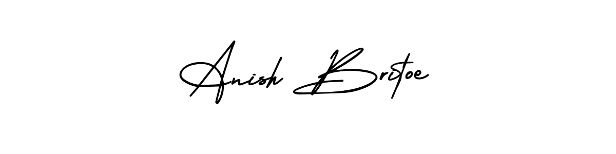 This is the best signature style for the Anish Britoe name. Also you like these signature font (AmerikaSignatureDemo-Regular). Mix name signature. Anish Britoe signature style 3 images and pictures png