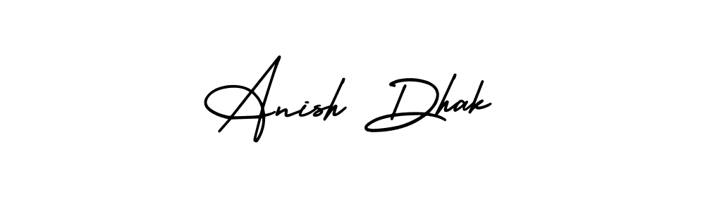 Design your own signature with our free online signature maker. With this signature software, you can create a handwritten (AmerikaSignatureDemo-Regular) signature for name Anish Dhak. Anish Dhak signature style 3 images and pictures png