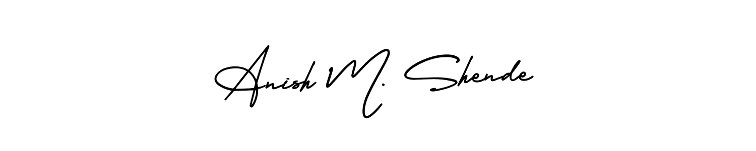 See photos of Anish M. Shende official signature by Spectra . Check more albums & portfolios. Read reviews & check more about AmerikaSignatureDemo-Regular font. Anish M. Shende signature style 3 images and pictures png