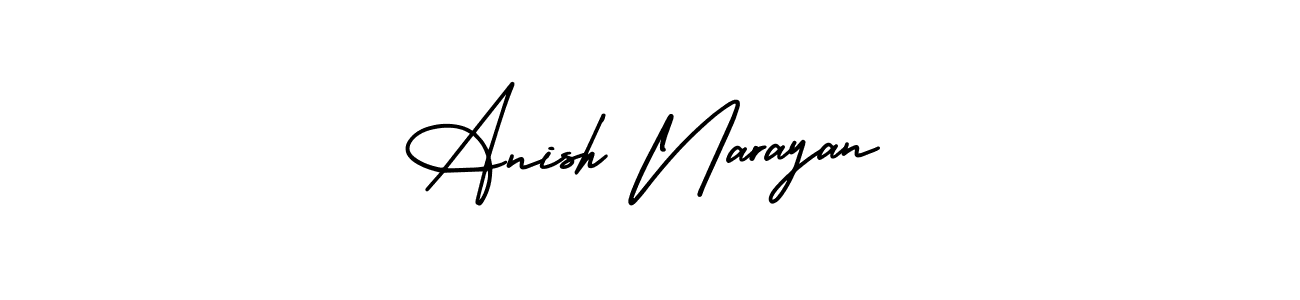 Similarly AmerikaSignatureDemo-Regular is the best handwritten signature design. Signature creator online .You can use it as an online autograph creator for name Anish Narayan. Anish Narayan signature style 3 images and pictures png