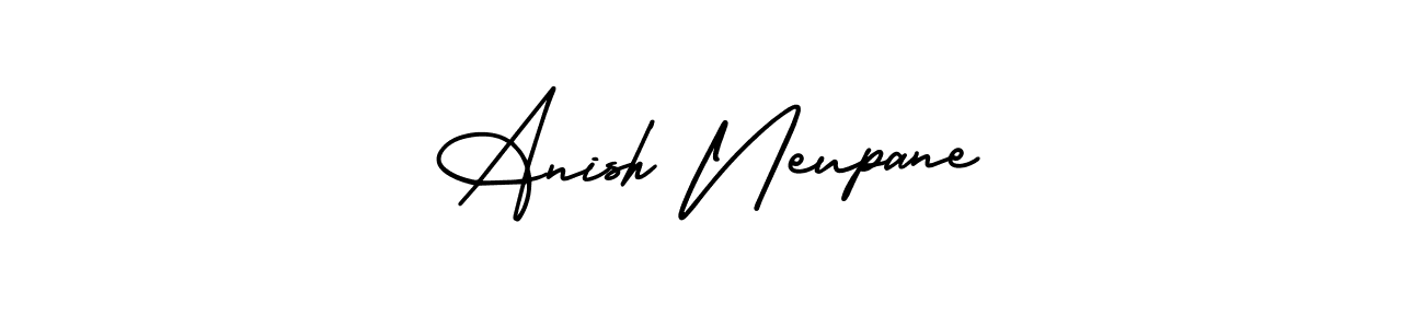 How to Draw Anish Neupane signature style? AmerikaSignatureDemo-Regular is a latest design signature styles for name Anish Neupane. Anish Neupane signature style 3 images and pictures png