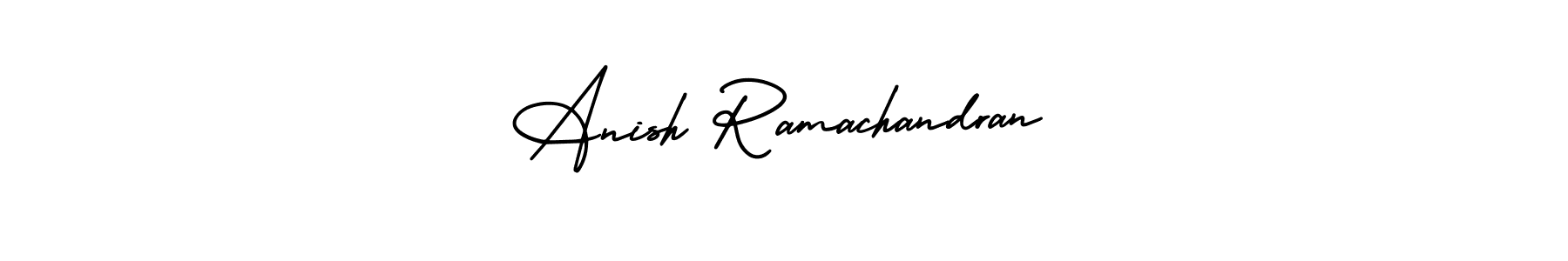 You should practise on your own different ways (AmerikaSignatureDemo-Regular) to write your name (Anish Ramachandran) in signature. don't let someone else do it for you. Anish Ramachandran signature style 3 images and pictures png