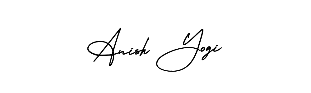 Similarly AmerikaSignatureDemo-Regular is the best handwritten signature design. Signature creator online .You can use it as an online autograph creator for name Anish Yogi. Anish Yogi signature style 3 images and pictures png