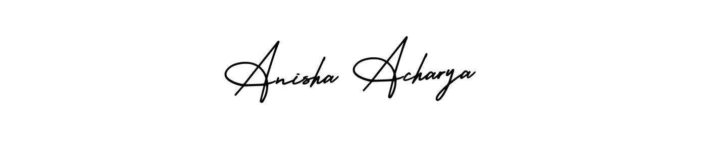 Create a beautiful signature design for name Anisha Acharya. With this signature (AmerikaSignatureDemo-Regular) fonts, you can make a handwritten signature for free. Anisha Acharya signature style 3 images and pictures png