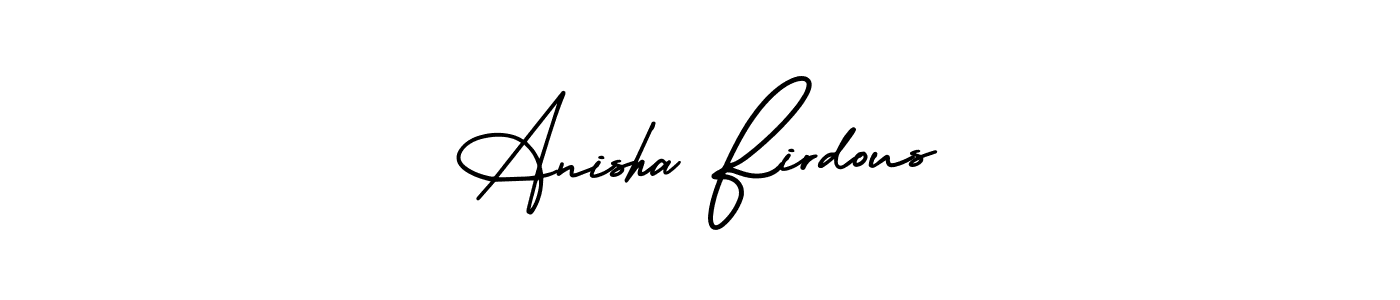 It looks lik you need a new signature style for name Anisha Firdous. Design unique handwritten (AmerikaSignatureDemo-Regular) signature with our free signature maker in just a few clicks. Anisha Firdous signature style 3 images and pictures png