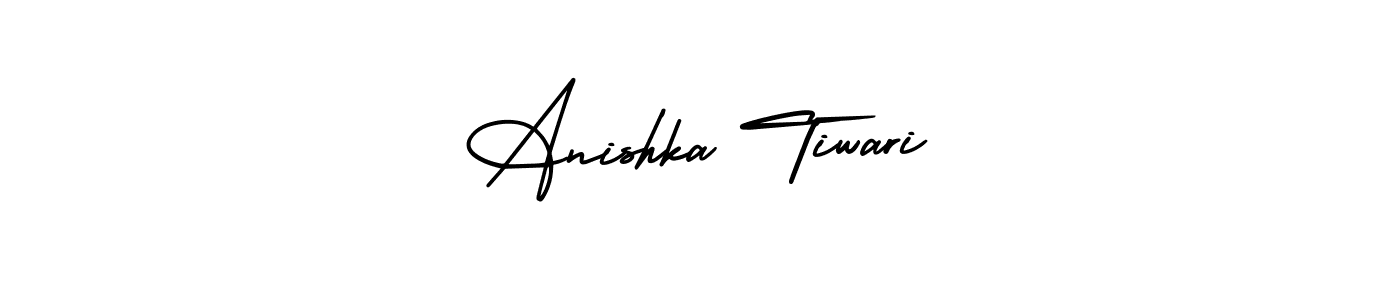 How to make Anishka Tiwari name signature. Use AmerikaSignatureDemo-Regular style for creating short signs online. This is the latest handwritten sign. Anishka Tiwari signature style 3 images and pictures png