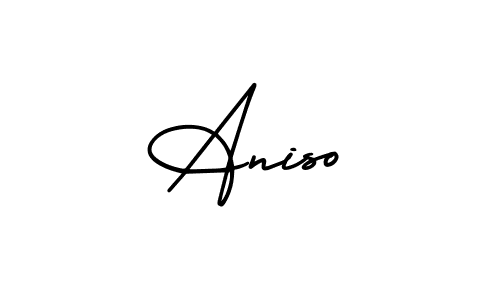 Create a beautiful signature design for name Aniso. With this signature (AmerikaSignatureDemo-Regular) fonts, you can make a handwritten signature for free. Aniso signature style 3 images and pictures png