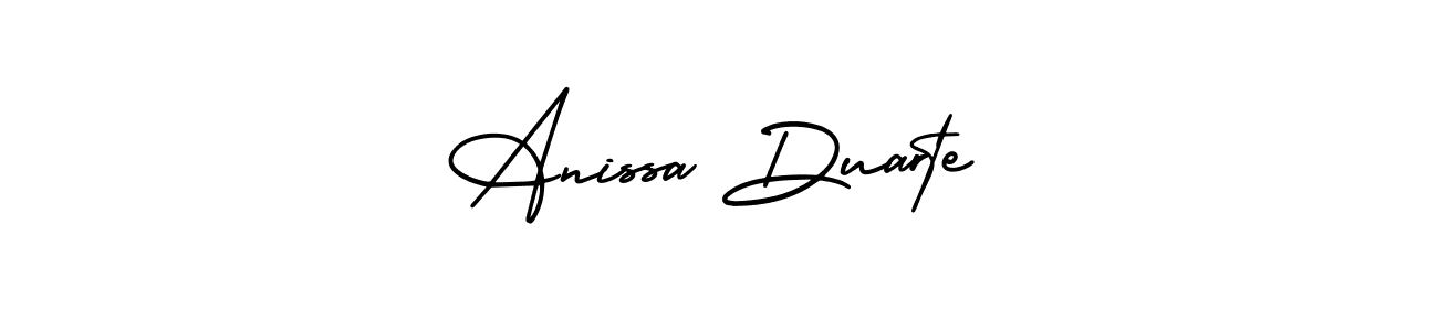 Make a short Anissa Duarte signature style. Manage your documents anywhere anytime using AmerikaSignatureDemo-Regular. Create and add eSignatures, submit forms, share and send files easily. Anissa Duarte signature style 3 images and pictures png