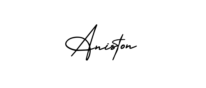 if you are searching for the best signature style for your name Aniston. so please give up your signature search. here we have designed multiple signature styles  using AmerikaSignatureDemo-Regular. Aniston signature style 3 images and pictures png