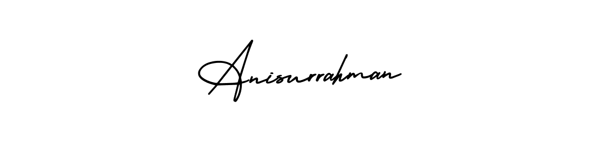 The best way (AmerikaSignatureDemo-Regular) to make a short signature is to pick only two or three words in your name. The name Anisurrahman include a total of six letters. For converting this name. Anisurrahman signature style 3 images and pictures png