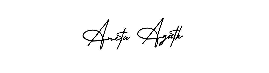 How to Draw Anita Agath signature style? AmerikaSignatureDemo-Regular is a latest design signature styles for name Anita Agath. Anita Agath signature style 3 images and pictures png