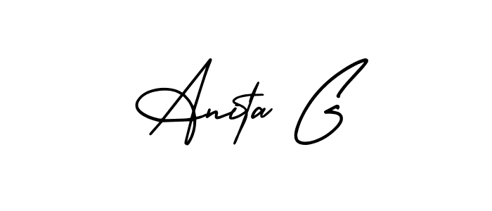 Make a beautiful signature design for name Anita G. With this signature (AmerikaSignatureDemo-Regular) style, you can create a handwritten signature for free. Anita G signature style 3 images and pictures png