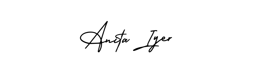 Similarly AmerikaSignatureDemo-Regular is the best handwritten signature design. Signature creator online .You can use it as an online autograph creator for name Anita Iyer. Anita Iyer signature style 3 images and pictures png