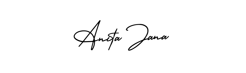 Best and Professional Signature Style for Anita Jana. AmerikaSignatureDemo-Regular Best Signature Style Collection. Anita Jana signature style 3 images and pictures png