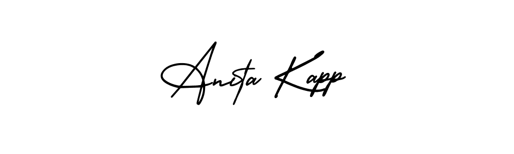 Best and Professional Signature Style for Anita Kapp. AmerikaSignatureDemo-Regular Best Signature Style Collection. Anita Kapp signature style 3 images and pictures png