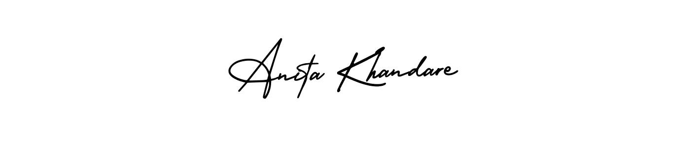 How to make Anita Khandare name signature. Use AmerikaSignatureDemo-Regular style for creating short signs online. This is the latest handwritten sign. Anita Khandare signature style 3 images and pictures png